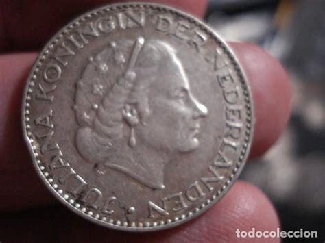 Moneda De Holanda Un Florin Plata 1955 Mira Vendido En Venta