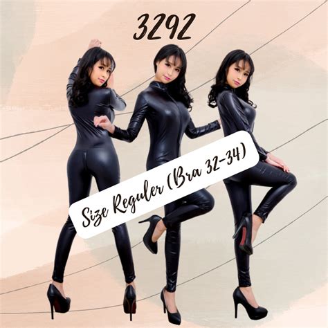 Jual Lingerie Cosplay Costume Anime Catwoman Sexy Bodysuit Latex Sintetis Wanita Hot Binal