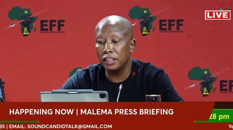 Live Cic Julius Malema Addresses Eff Press Conference Youtube