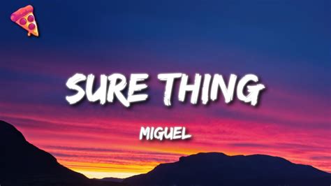 Miguel Sure Thing Youtube