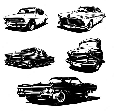 Premium Vector | A drawing of a car from the 1950s