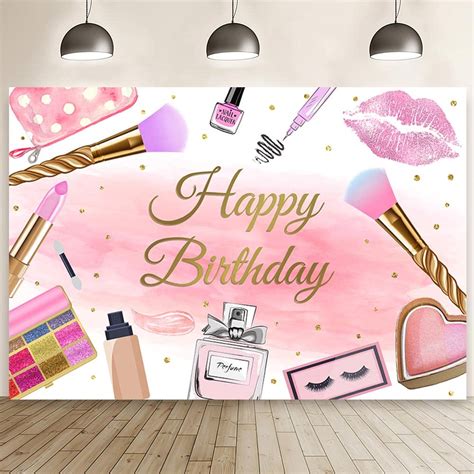 Buy AIBIIN 7x5ft Make Up Spa Birthday Backdrop Girl Blush Pink Cosmetic