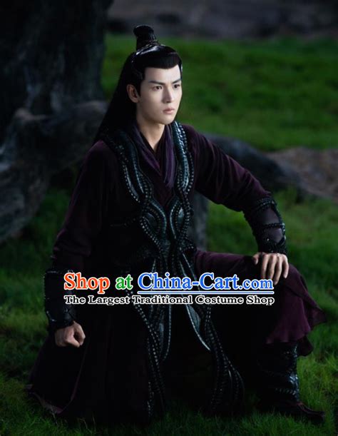 Chinese Xian Xia King Costumes Ancient Monarch Armor Clothing Drama Love Poetry Mu Guang Garment