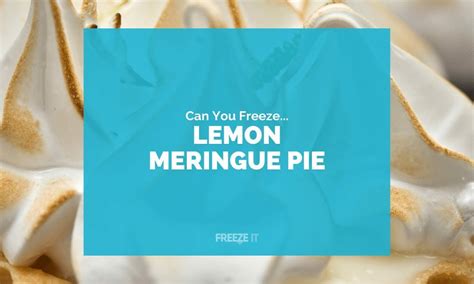 Can You Freeze Lemon Meringue Pie [4 Step Method Revealed] Freeze It