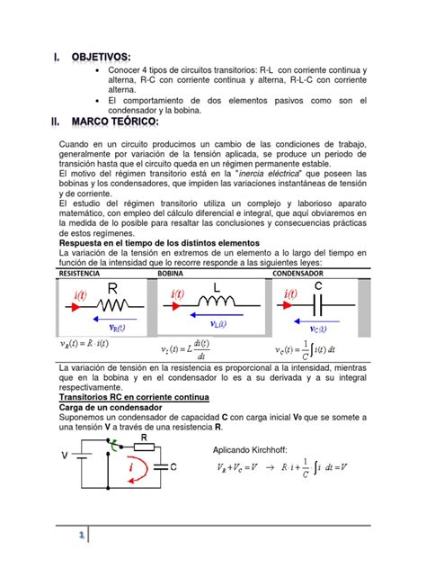 Circuitos Transitorios De Primer Y Segundo Orden Pdf Inductor Condensador