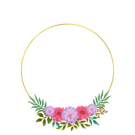 Circle Floral Wreath PNG Picture Beautiful Floral Wreath On Circle