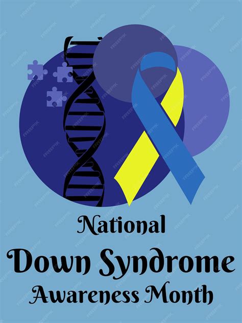 Premium Vector National Down Syndrome Awareness Month Design For