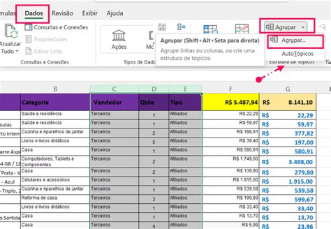 Como Agrupar Colunas No Excel Tudo Excel