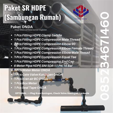 Daftar Harga Pipa Hdpe Ppr Pvc Harga Sambungan Rumah Provinsi Lampung