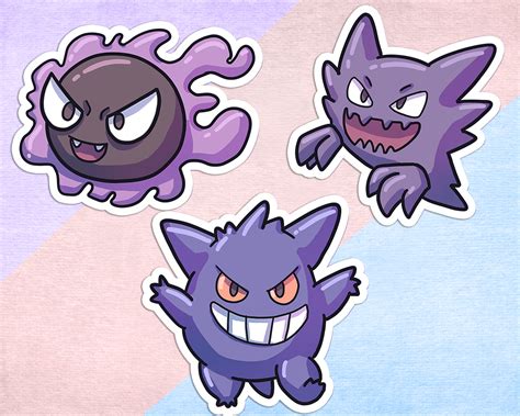 Gastly Haunter Gengar Art