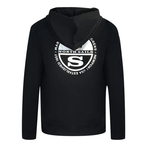 North Sails Logo Black Zip Hoodie