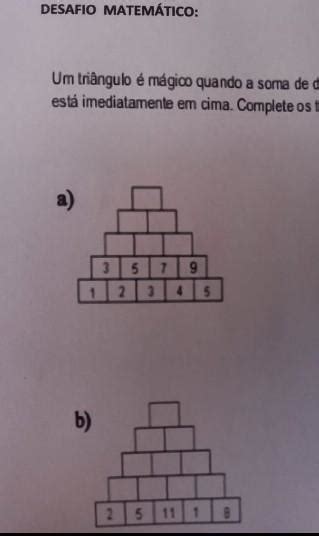 Me Ajudem Por Fvr Triangulo Magico Brainly Br