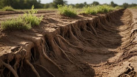 soil erosion  exposed roots  degraded land premium ai