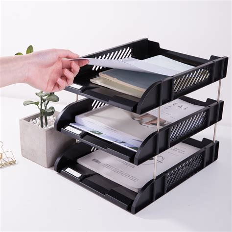 Document Tray Deli 245x330x260mm Gray Stationery