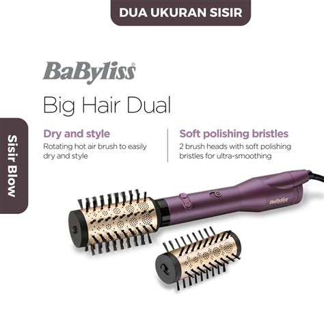Jual Big Hair Dual Hot Air Styler Blas E Sisir Pengering Rambut Shopee Indonesia
