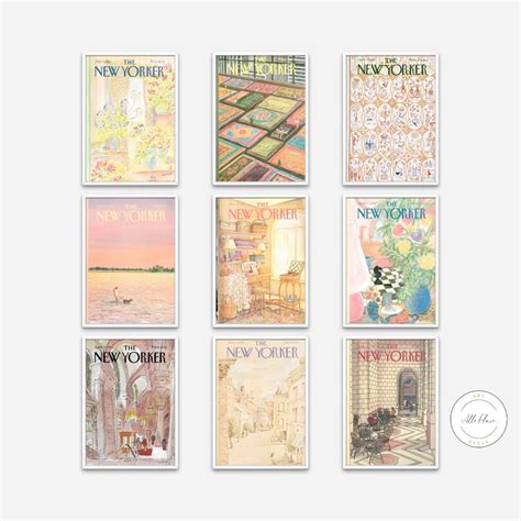 Vintage New Yorker Magazine Cover Set | AlloFlare Vintage Gallery Wall