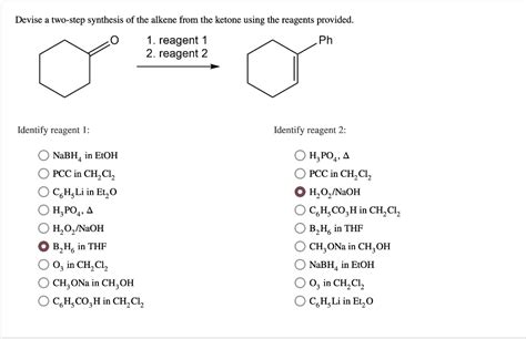 Devise Two Step Synthesis Of The Alkene From The Keto SolvedLib