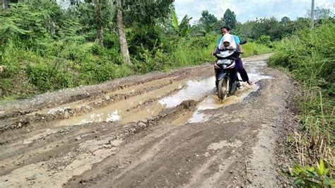 Baru Dibangun Tahun Jalan Di Desa Tanjung Kupang Baru Empat Lawang