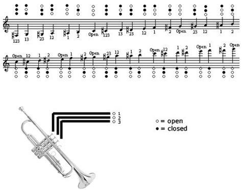 how to play the trumpet notes