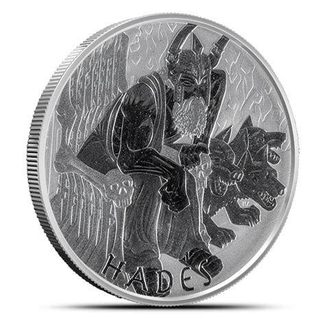 2021 5 Oz Silver Tuvalu Gods Of Olympus Hades Coins Silver