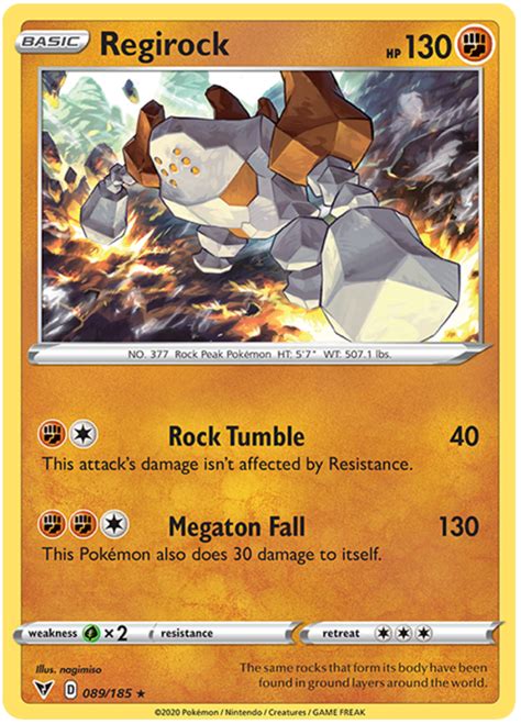 Regirock Vivid Voltage 89 Pokemon Card