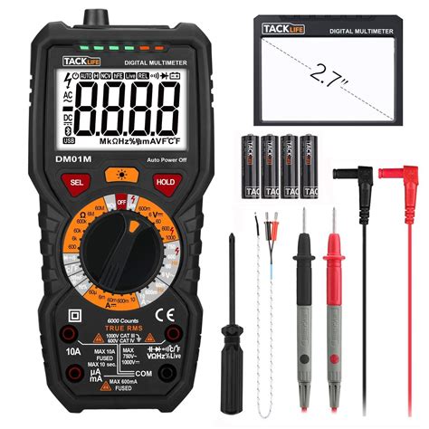 Digital Multimeter Tacklife DM01M Advanced Multimeter Mit 6000 Counts