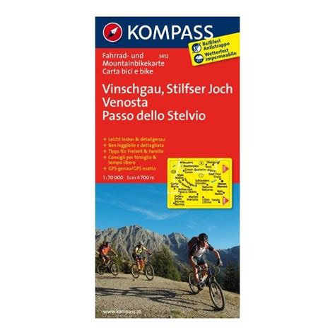 Vinschgau Stilfser Joch Venosta Stelvio Kompass Cycling Map