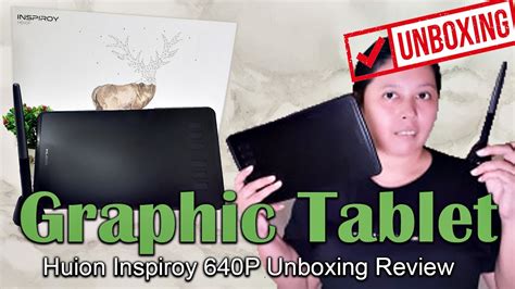 Huion Inspiroy H640p Graphic Tablet For Computer Unboxing Review YouTube