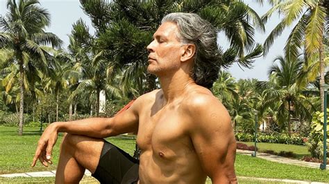 Milind Soman Bares It All On 55th Birthday Wife Ankita Konwar Shares Epic Birthday Post India Tv