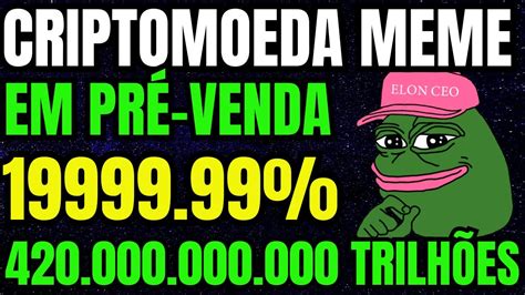 Criptomoeda Meme Em Pr Venda Que Pode Te Dar Muito Lucro Youtube