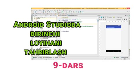 Android Osga Dasturlar Yaratish Andoid Studioda Birinchi Loyihani