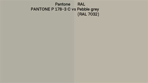 Pantone P 178 3 C Vs Ral Pebble Grey Ral 7032 Side By Side Comparison