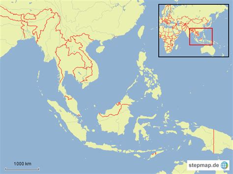 Stepmap S Dost Asien Bersicht Landkarte F R Asien