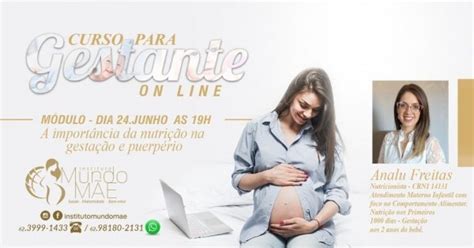 A IMPORTÂNCIA DA NUTRIÇÃO NA GESTAÇÃO E PUERPÉRIO online Sympla