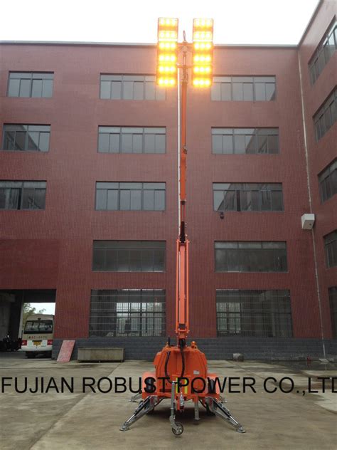 China Hydraulic Mast Silent Generator LED Mobile Light Tower China