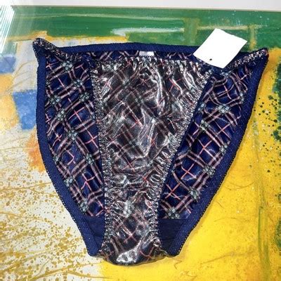 Liquid Vintage Metallic L Foil Satin String Bikini Panties Wet Shiny Exotic Ebay