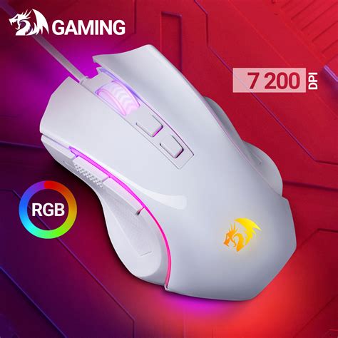 Игровая мышь Redragon Griffin RGB, для правой руки, оптическая, 7 ...