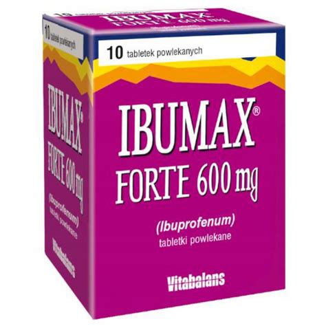 IBUMAX Forte ibuprofen 600mg lek przeciwbólowy i przeciwgorączkowy 10