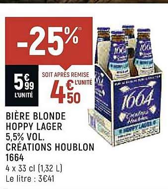 Promo Bi Re Blonde Hoppy Lager Vol Cr Ations Houblon Chez Spar Icatalogue Fr