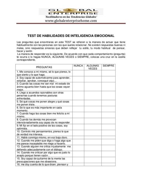 Test De Inteligencia Emocional En 2022 Test De Inteligencia Emocional