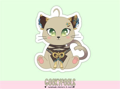 Kirara Sticker Genshin Impact Sticker Kawaii Cat Sticker Etsy