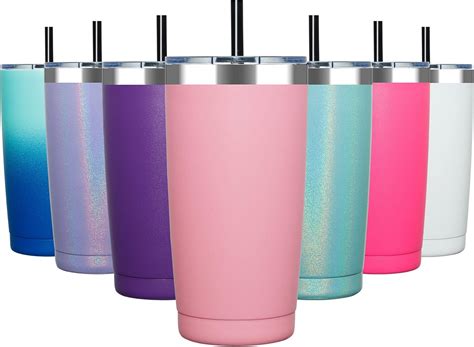 Buy Aloufea 20oz Stainless Steel Tumbler With Lid And Straw Vacuum