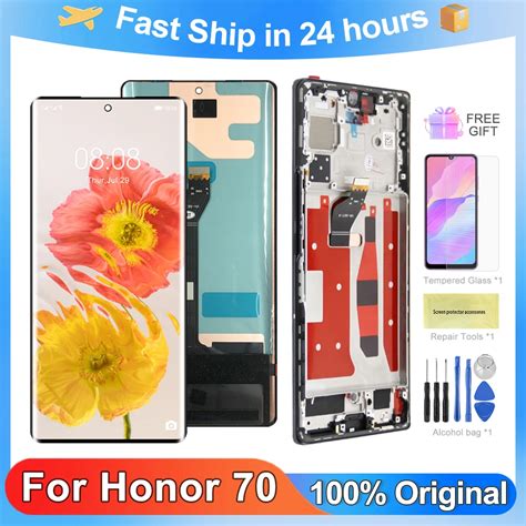 Honor 70 FNE AN00 FNE NX9 Lcd 디스플레이 터치 스크린 디지타이저 어셈블리 교체 부품 및 도구, 6.67 ...