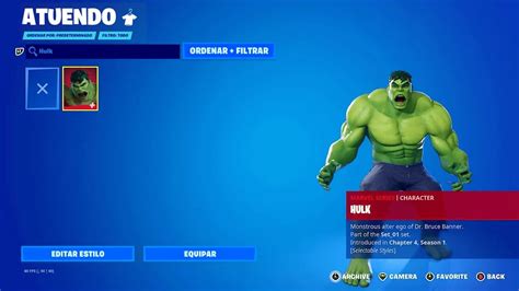 La Skin De Hulk En Fortnite Es Youtube