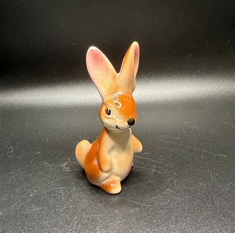 Vintage Porcelain Bunny Figurine Etsy