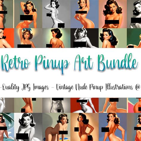 Vintage Nude Pinup Etsy