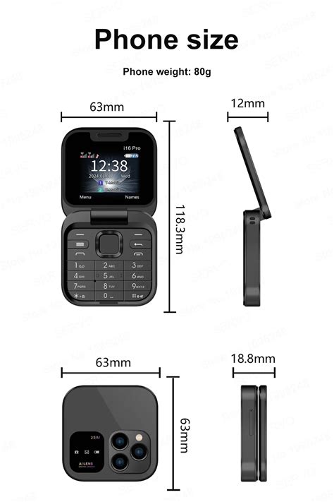 Servo I Pro Mini Fold Mobile Phone Abra Mobility