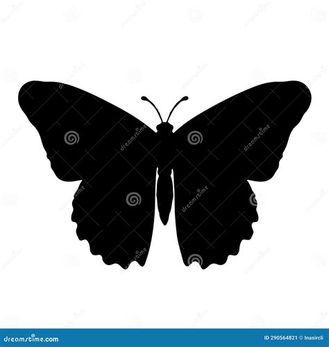 Moth Silhouette Cartoon Vector 264352373