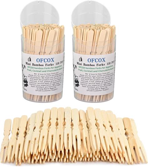 Amazon Ofcox Mini Forks For Appetizers Disposable Forks Bamboo