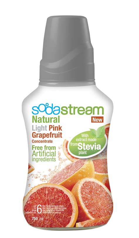 Natural Light Pink Grapefruit Stevia Syrup 750ml 3d Sodastream